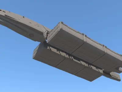 Sci Fi Transport Ship 3D model