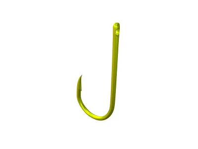 Fishing Hook v1 005 Low-poly 3D model