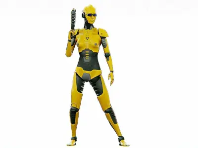 ANDROID OMEGA-C  RIGGED 3D model