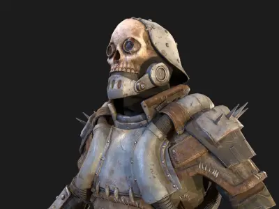 Skull armor 1 Low-poly 3D model