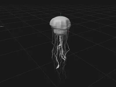 Animated Bioluminescent Jellyfish set up in Octane AND Redshift 3D model