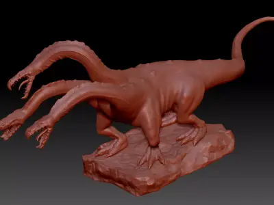 Hydra attacking 3D model