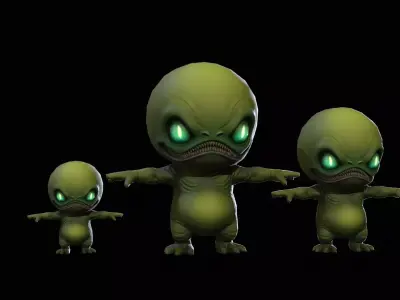 ChibiManiac6Pack1 Low-poly 3D model