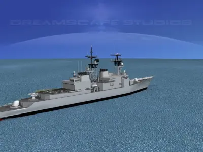 Spruance Class DD967 USS Elliot 3D model