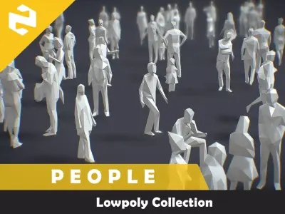 Lowpoly People Collection Low-poly 3D model