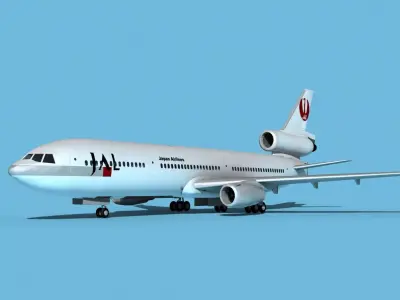 McDonnell Douglas MD-11 Japan Air Lines 3D model