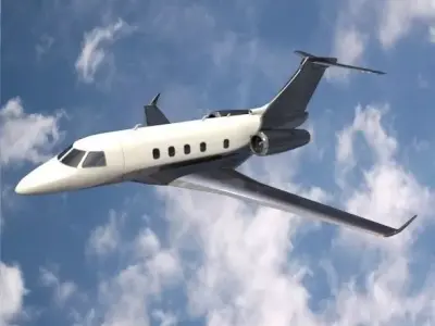 Embraer Legacy 450 business jet 3D model