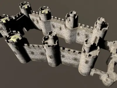Medieval Castle Low-poly 3D model