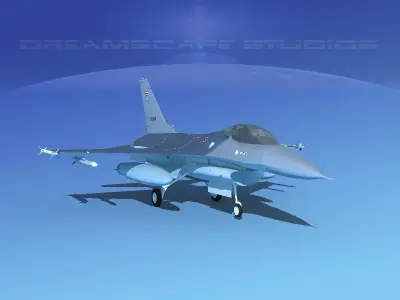 Gen Dyn F-16A Falcon Thailand 3D model