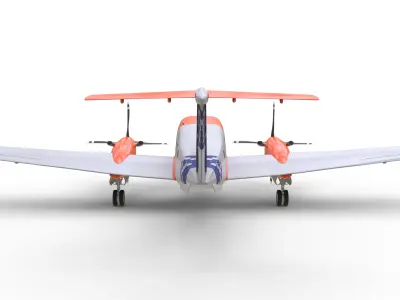 Beechcraft King Air B200  3D model