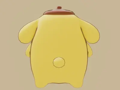 Pompompurin Low-poly 3D model Low-poly 3D model