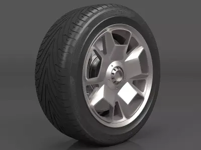 Realistic Wheel Tire 7 3D model