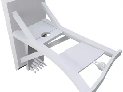 Guillotine 3DMAX  Low-poly 3D model