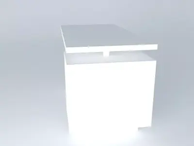 Desk With Drawers Free 3D model