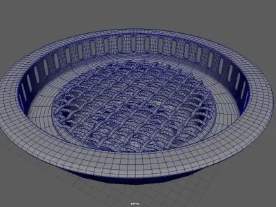grill tray Low-poly 3D model