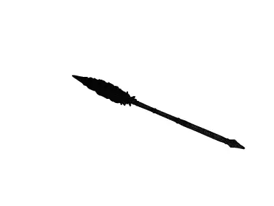 Realistic Feathered Spear Javelin 3D model