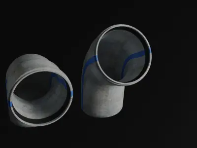obsolete pvc pipe Low-poly 3D model