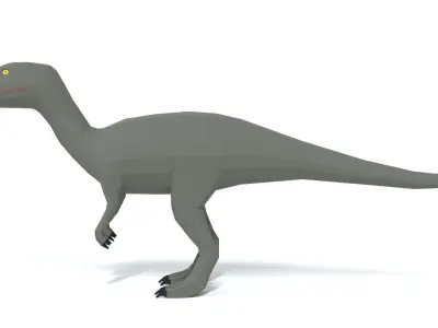 Low Poly Cartoon Baryonyx Dinosaur  Low-poly 3D model