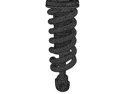 Realistic Car Shock Absorber 3D Model Low-poly 3D model