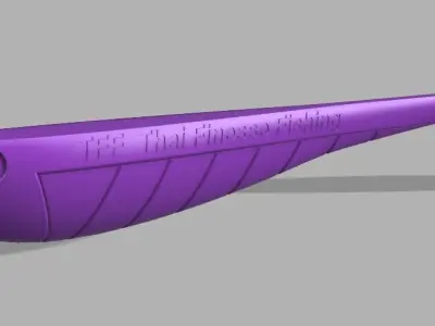 Free Mold open pour 2nch Shad Lure for CNC 3D Prin Free 3D print model