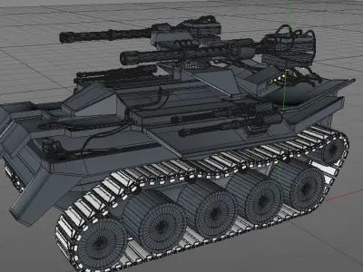 Tank 2025 Low-poly 3D model