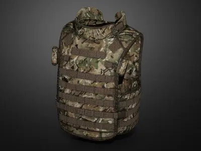 Army Vest 02 Low-poly 3D model