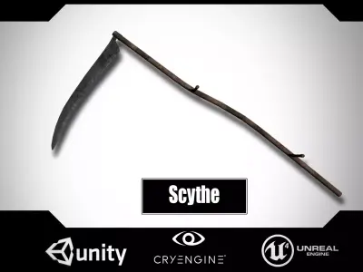 Scythe Low-poly 3D model