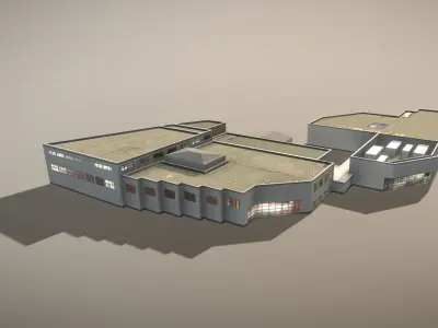 Building LOWI Innsbruck Shop Low-poly 3D model