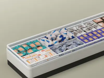 Store display refrigerator freezer 01 3D model