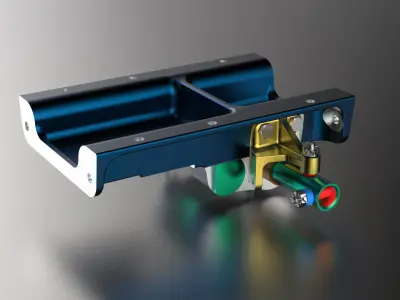 P-51D Mustang Tail Wheel Down Position Lock Support 3D print model