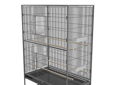 Bird Cage with Rolling Stand 3D model
