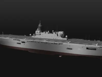 JMSDF Izumo class helicopter carrier model 3D model