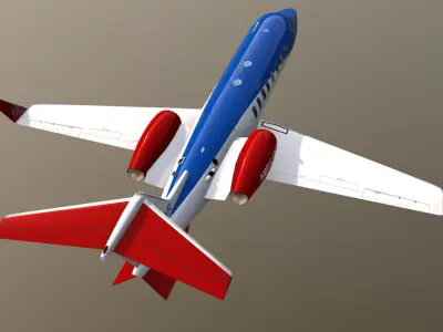Bombardier Aerospace LearJet 45 European Air Ambulance livery Low-poly 3D model