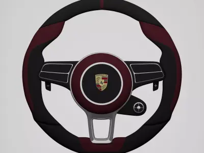 Luxury Steering Wheel Low-poly 3D model