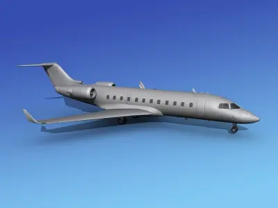 Canadair CRJ200 Bare Metal 3D model
