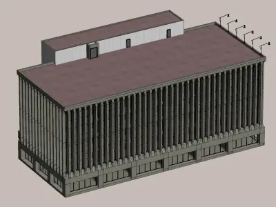 Modern Office Building Exterior 3D model