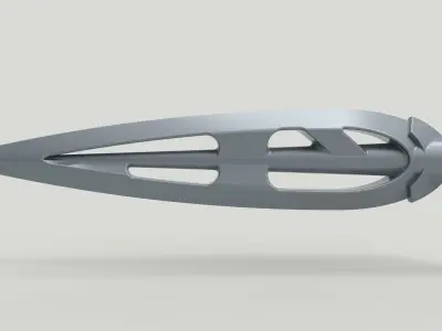 Spear spike of Erik Killmonger from movie Black Panther 3D model