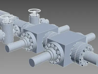 Industrial Well Head 3D model