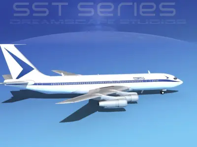 Boeing 707-320 SS Cortu 3D model