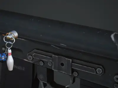 Bowling Pin n Ball Weapon Charm - Low Poly Game Ready Low-poly 3D model