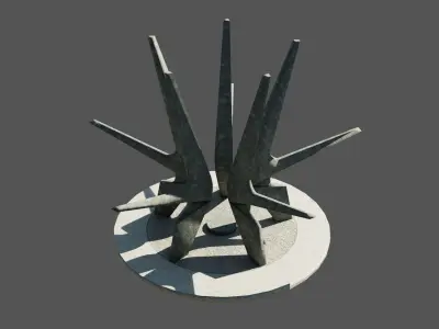 Kosmaj Monument Low-poly 3D model