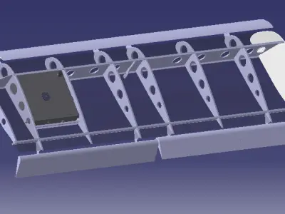 STOL CH 701 Aircraft Wing Structure 3D model
