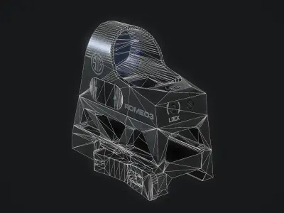 RDS Sig Sauer Optics Romeo 3 Low-poly 3D model