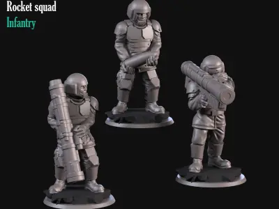 Rocket Laucnher Squad 3D print model