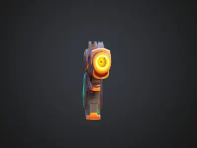 Laser pistol Free 3D model
