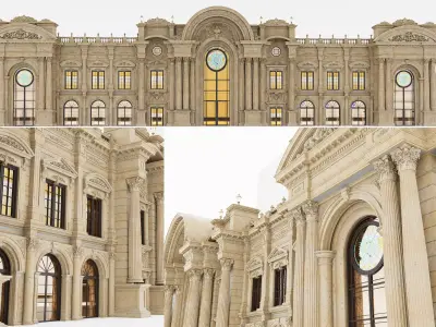 hotel building 3D model 3D model