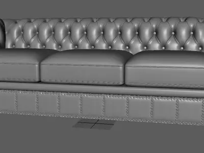 Sofa low poly Free low-poly 3D model