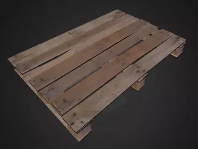 palette wooden pallet Low-poly 3D model