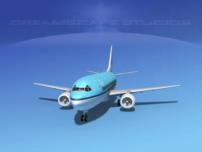 Boeing 737-300 KLM 3D model