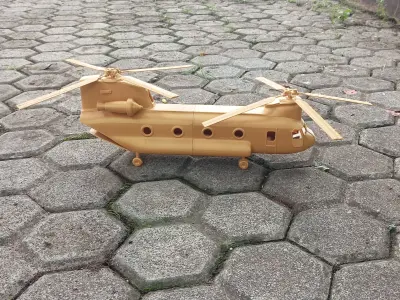 helicopter military cargo ch47 3D print model